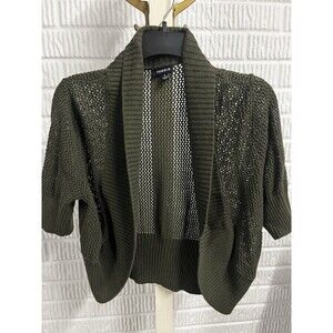 Torrid Crochet Knit Army Green Tortoise Sweater 1X
